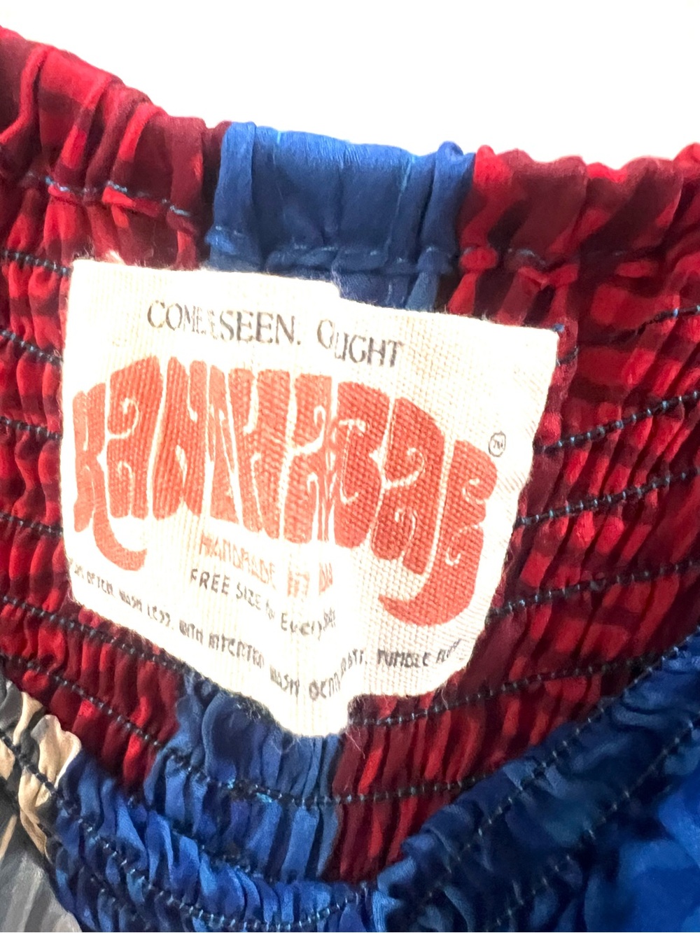Kantha Bae Sari Enchanted Palazzo Pants in red white and blue -  Free Size - Picture 8 of 8